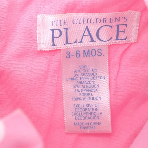Vintage The Children's Place Dress Baby Girl Pink Polka Dot Pleated 3-6 Months - Picture 4 of 6